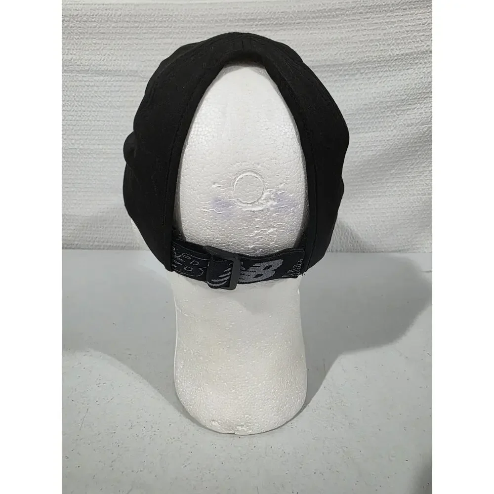 New Balance High Pony Performance Running Hat Cap Strapback Adjustable Black